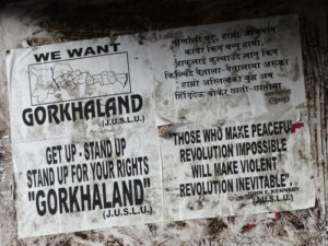 Would Gorkhaland tourism benefit from independence? Pro-Gorkhaland independence posters, Darjeeling, West Bengal, India. By Adam Jones via Flickr (CC BY-SA 2.0)