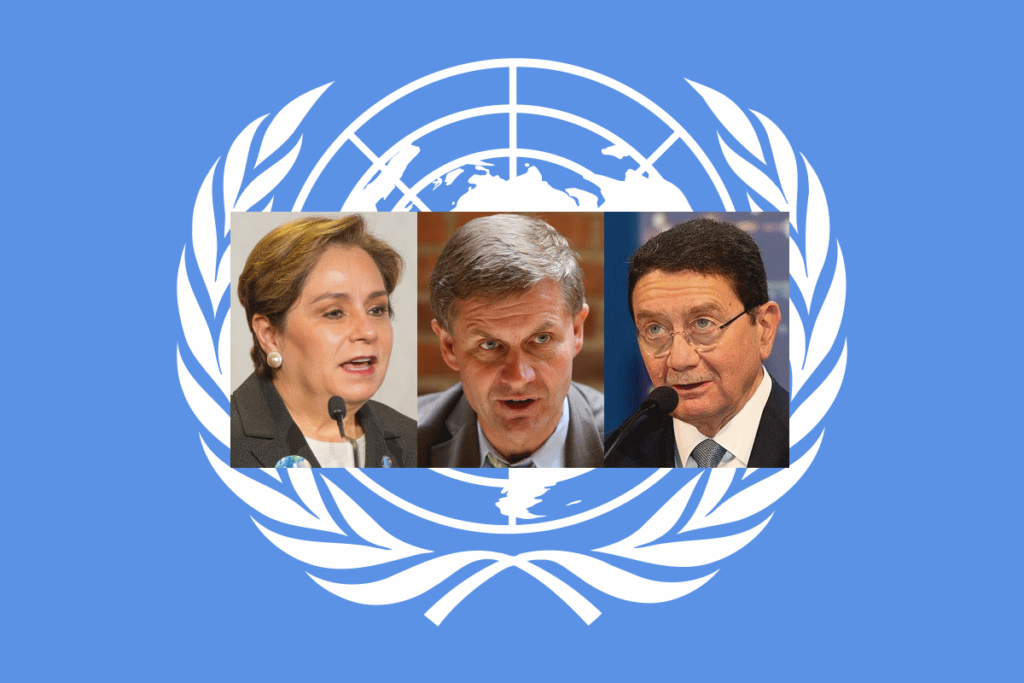 Three UN bosses offer four ways to be a sustainable tourist: Patricia Espinosa by UNclimatechange (CC BY 2.0) via Flickr; Erik Solheim by Harry Wad (CC BY-SA 3.0) via Wikimedia Commons; and Taleb Rifai by World Travel & Tourism Council (CC BY 2.0) via Wikimedia Commons
