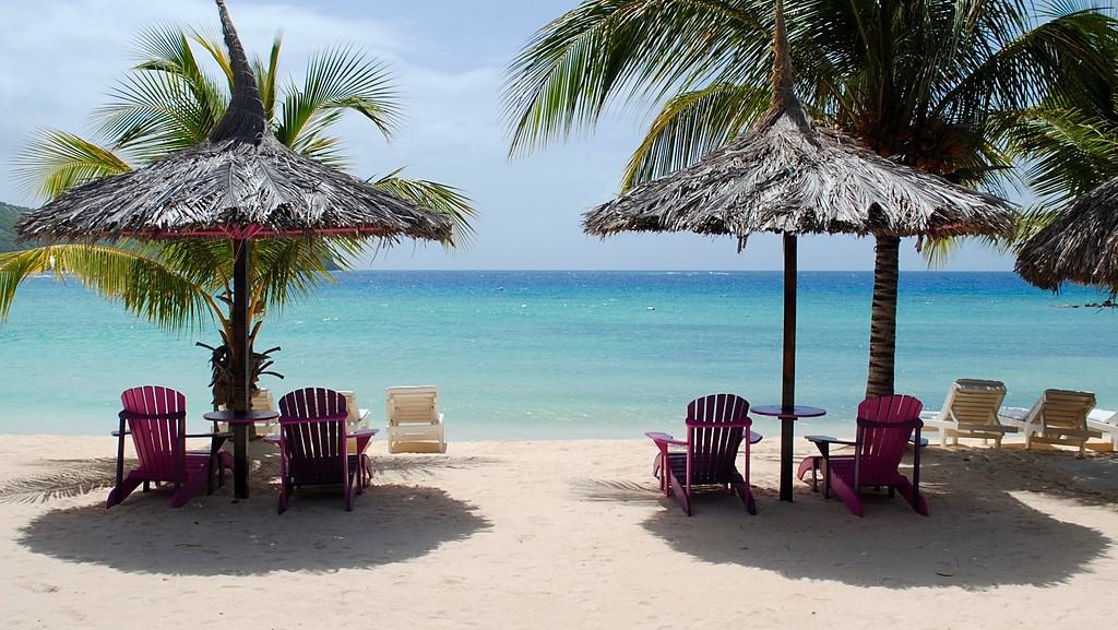 Generic Caribbean tourism beach scene