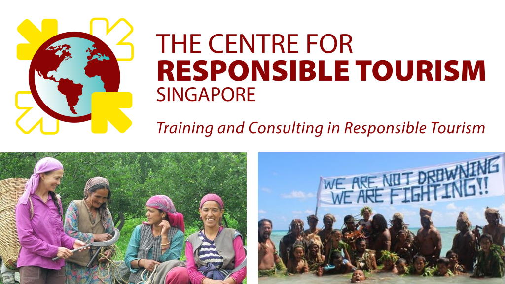 Centre for Responsible Tourism Singapore logo and two images