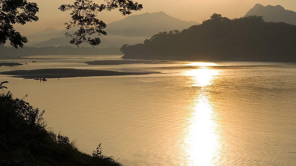 Sunset over the Mekong, Luang Prabang, Laos. Image by David Gillbanks.