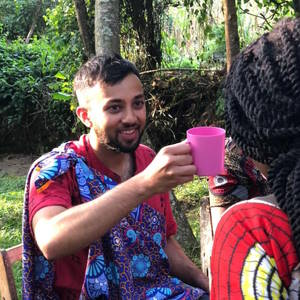 Raising a cup of banana beer is among the many activities one can enjoy when enjoying agritourism in Rwanda. Pic by Greg Bakunzi