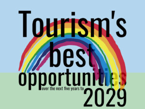 Travel & tourism's best opportunities over the next five years to 2029. Rainbow image by Clker-Free-Vector-Images (CC0) via Pixabay. https://pixabay.com/vectors/rainbow-painted-fortune-cartoon-307622/