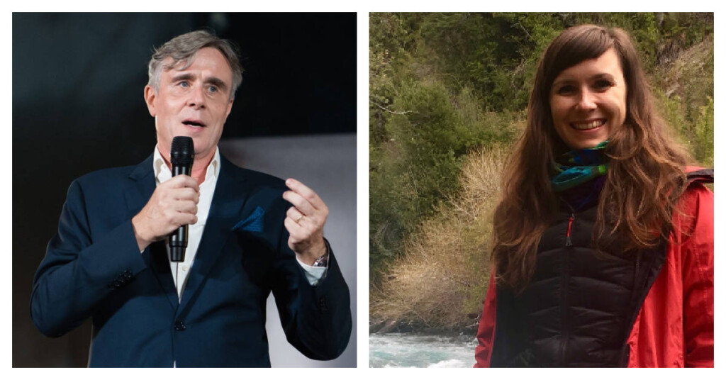 Willem Niemeijer, co-founder of Cardamom Tented Camp (left); Dr Anne-Kathrin Zschiegner, executive director at The Long Run