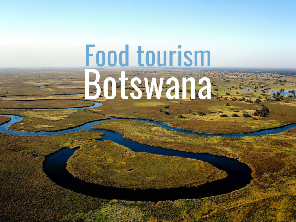 Botswana's Okavango Delta is important to the country's food security as well as its food tourism potential. Aerial shot of the Okavango River, Shakawe, Botswana by Wynand Uys (CC0) via Unsplash. https://unsplash.com/photos/aerial-photography-of-body-of-water-4ZCA3xukIso