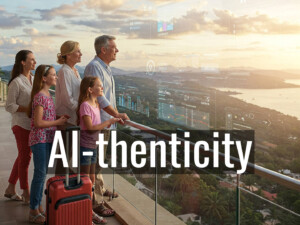AI and authenticity in tourism, travel, hospitality: Why human stories still matter. A Gemini-generated image.