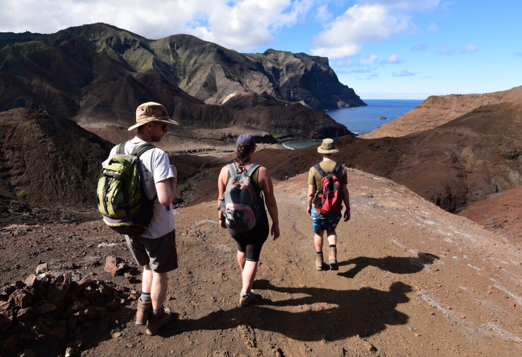A hike across St Helena's stark exterior. Photo by Ed Thorpe.