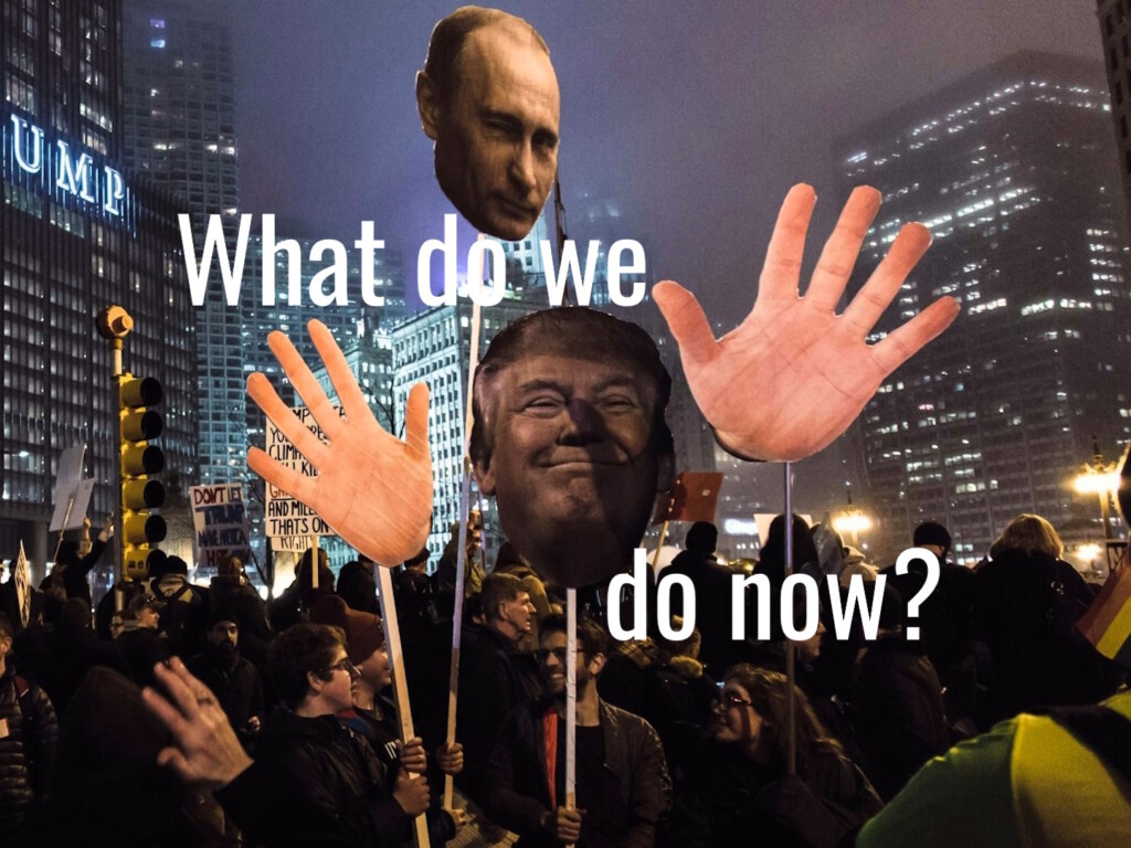 How should travel & tourism respond to threats to free movement and free thought? Image is of a protest outside Trump building in Chicago in 2018. By Rob Walsh (CC0) via Unsplash. https://unsplash.com/photos/people-gathers-in-the-street-near-trump-building-_KeC-qyKLPY