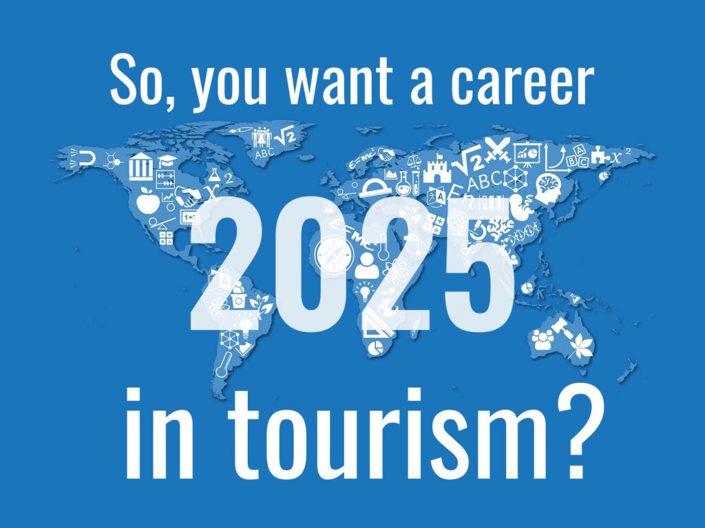 Is a travel & tourism career still attractive? Important things to understand in 2025. Map image with symbols by Harish Sharma (CC0) from Pixabay