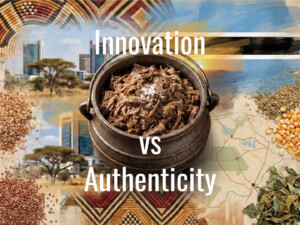Tapping potential, preserving value: Rwanda's cultural heritage tourism challenges 8 Gastronomic Gaborone: Can culinary innovation co-exist with authenticity? Image by Gemini featuring 'seswaa' (pounded beef), the national dish of Botswana. "GT" added the words.