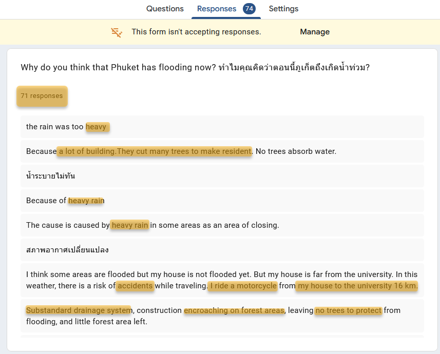 What local tourism students know about Phuket that global sustainability leaders do not 10 2024 student testimony phuket flood ken drew