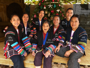 STREETS International: 'Sustainable tourism at its best' 6 The Akha Ma-De team with Christmas tree decorated with Akha Ma-De products in the background